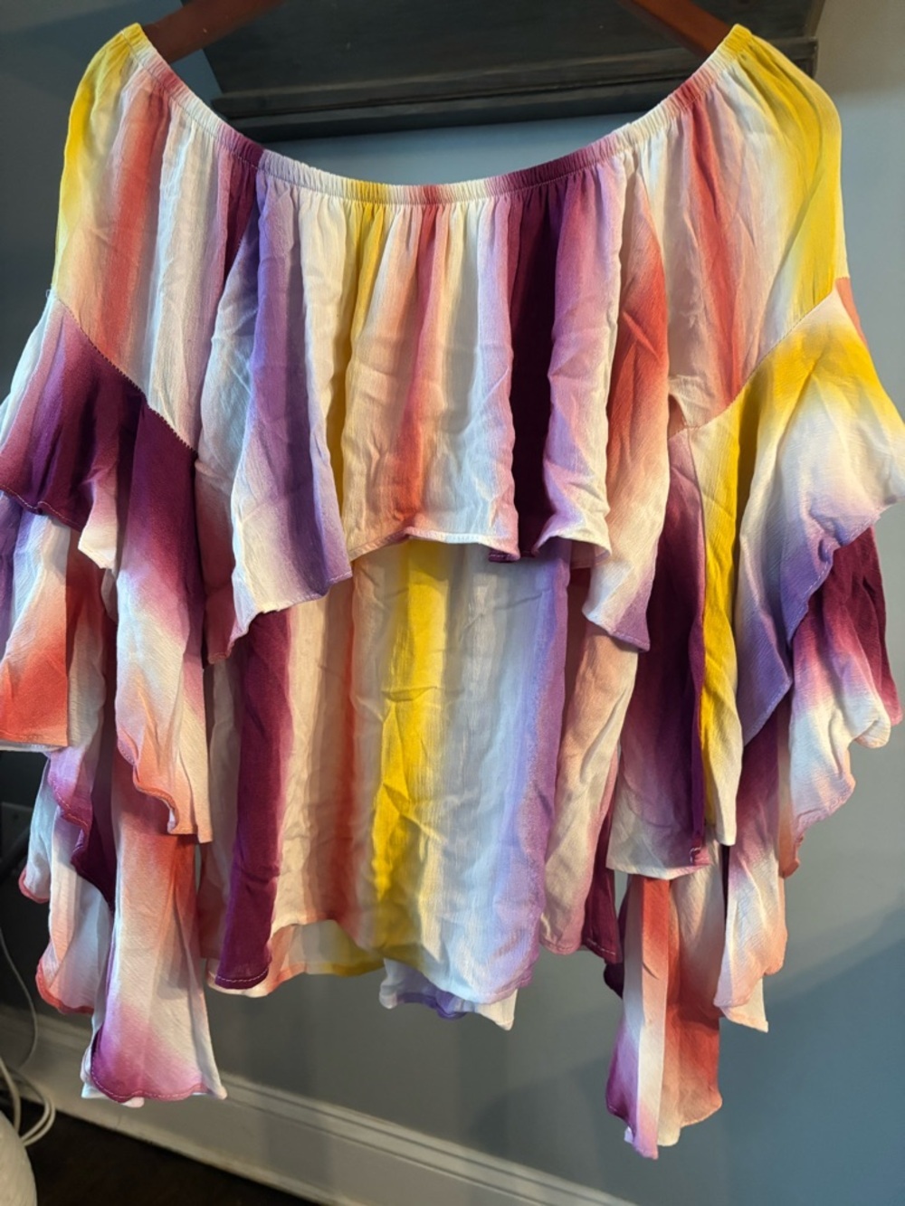 Ariella Tie-Dye women’s Blouse with bell sleeve size small